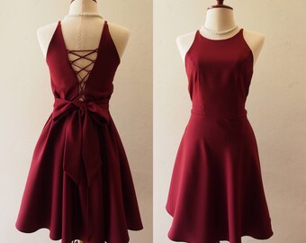 Maroon Cocktail Dress